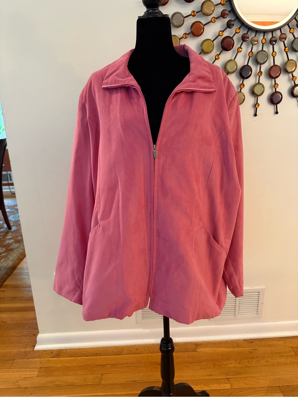 Women's Pink Zip-Front Jacket London Fog 3X